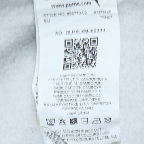 Puma Men's Grey Full Zip Hoodie Size M Regular Fit Sportswear