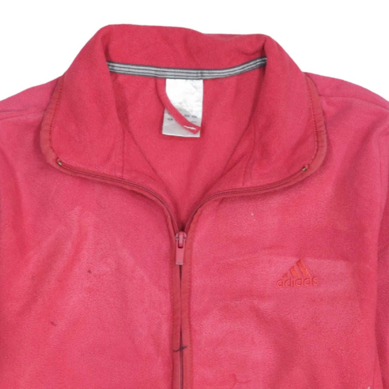 Adidas Womens Pink Fleece Full Zip Jacket Size M