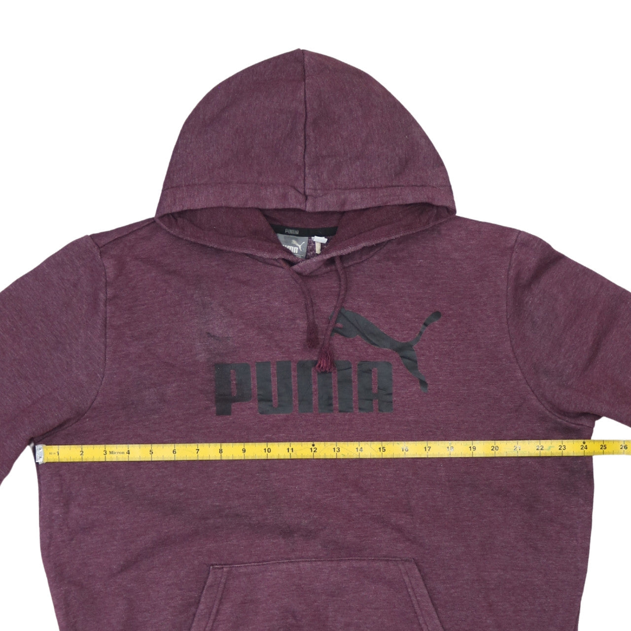 Puma Men’s Purple Pullover Hoodie L Regular Fit Logo Sports Top