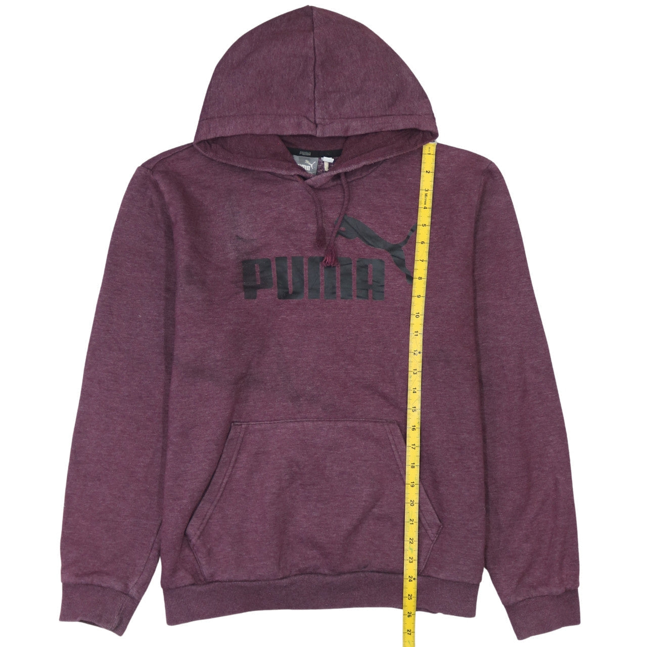 Puma Men’s Purple Pullover Hoodie L Regular Fit Logo Sports Top