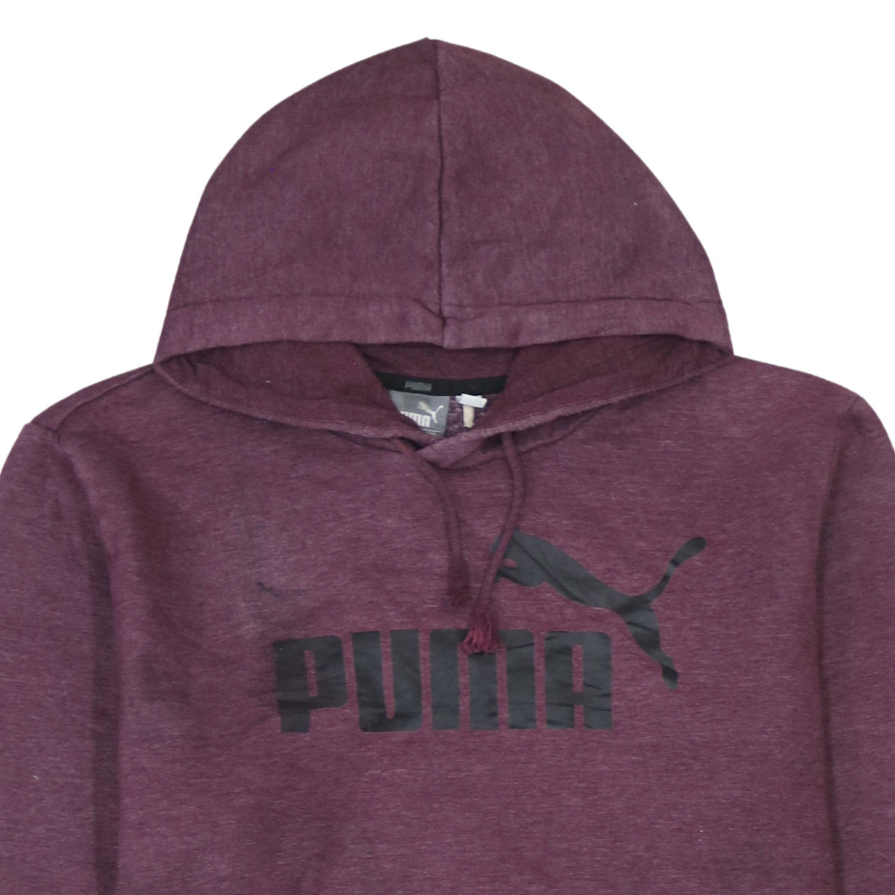 Puma Men’s Purple Pullover Hoodie L Regular Fit Logo Sports Top