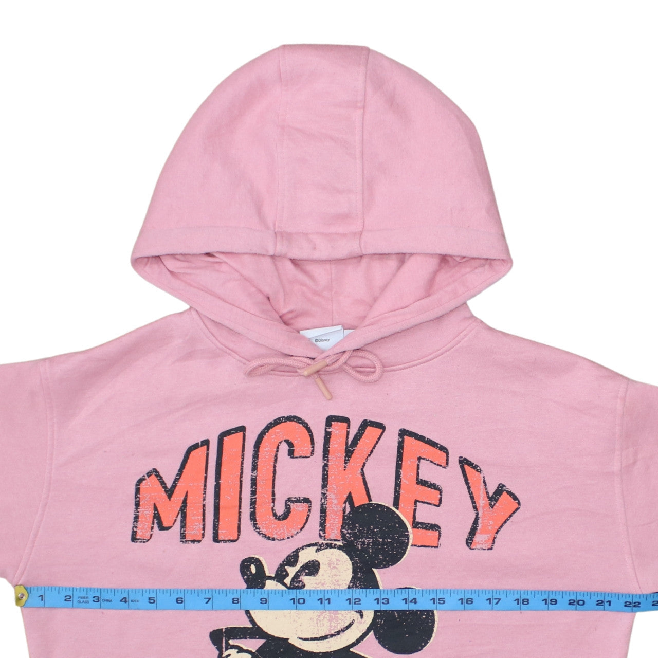 Disney Women Pink Mickey Mouse Hoodie Size Small 10/12 Pullover