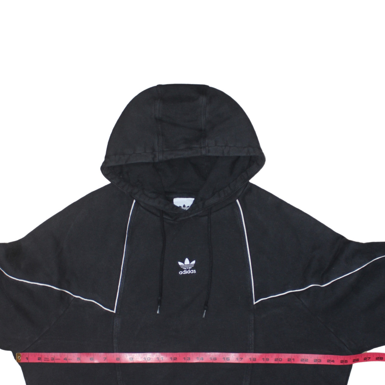Adidas Mens Black Pullover Hoodie Size L Sportswear Fleece