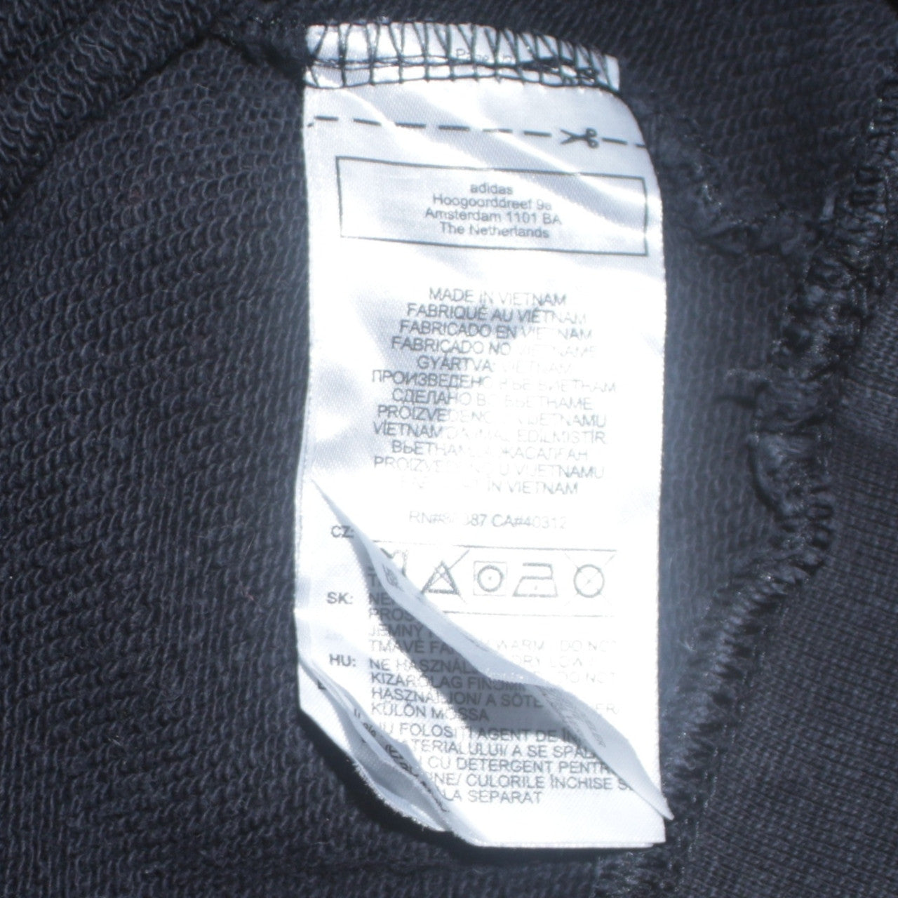 Adidas Mens Black Pullover Hoodie Size L Sportswear Fleece