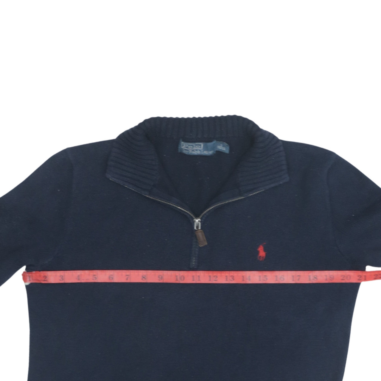 Polo Ralph Lauren Men’s Blue Cotton 1/2 Zip Jumper Size L