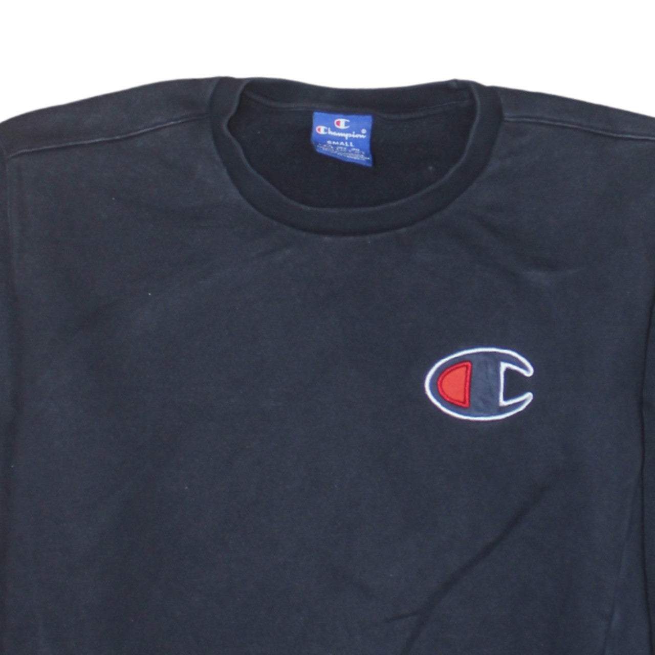 Champion Men's Black Small Crew Neck Pullover Sweatshirt