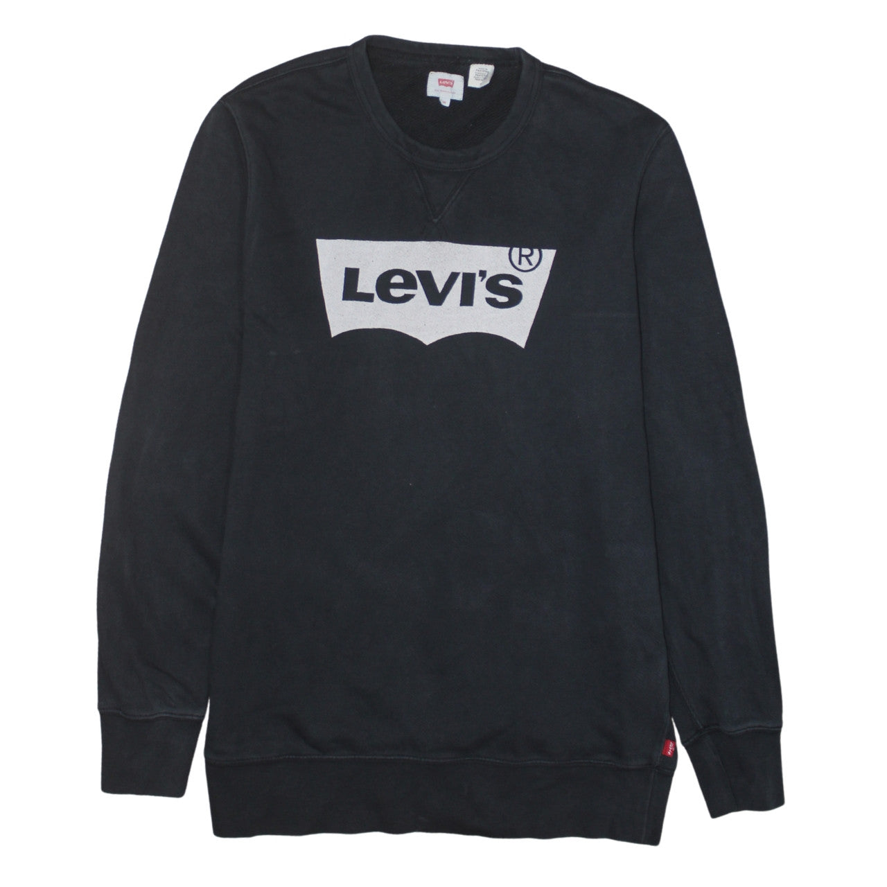 Levi's Men's Black Logo Crew Neck Pullover Sweatshirt Size M