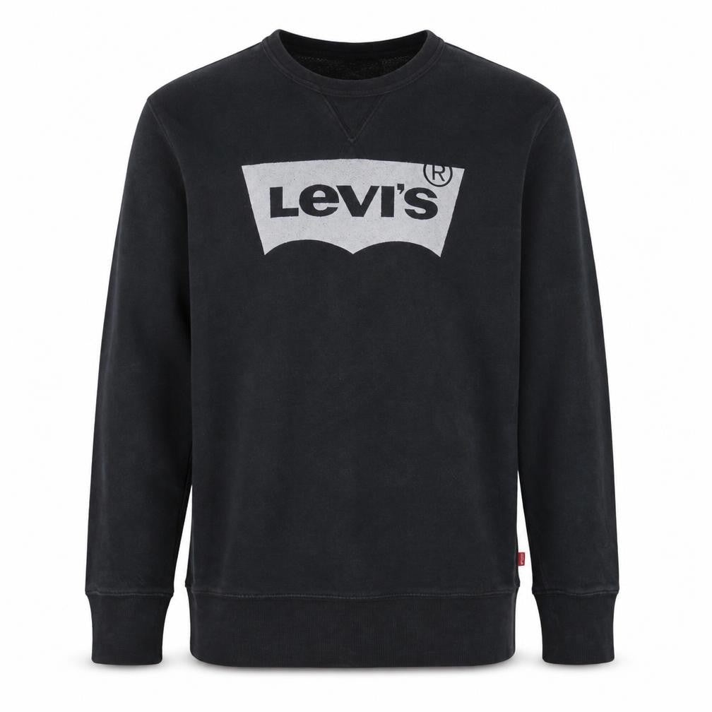 Levi's Men's Black Logo Crew Neck Pullover Sweatshirt Size M