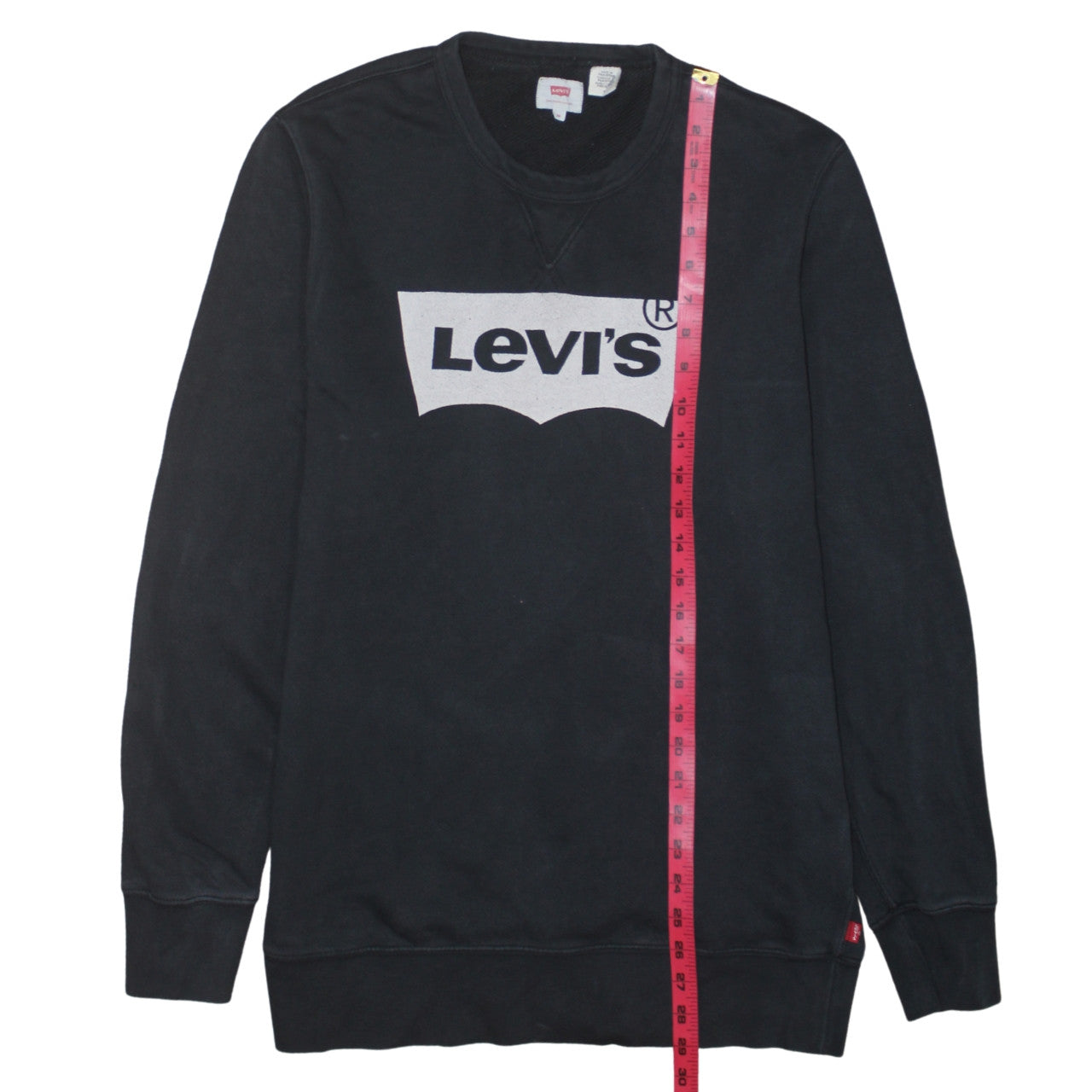 Levi's Men's Black Logo Crew Neck Pullover Sweatshirt Size M