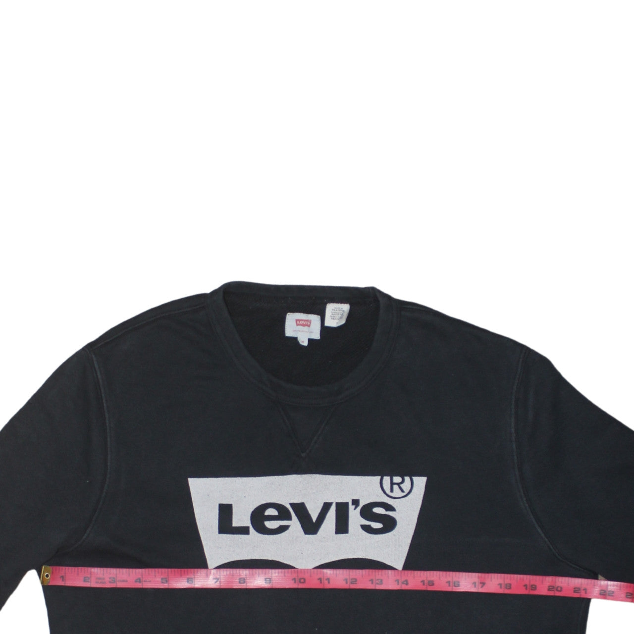 Levi's Men's Black Logo Crew Neck Pullover Sweatshirt Size M