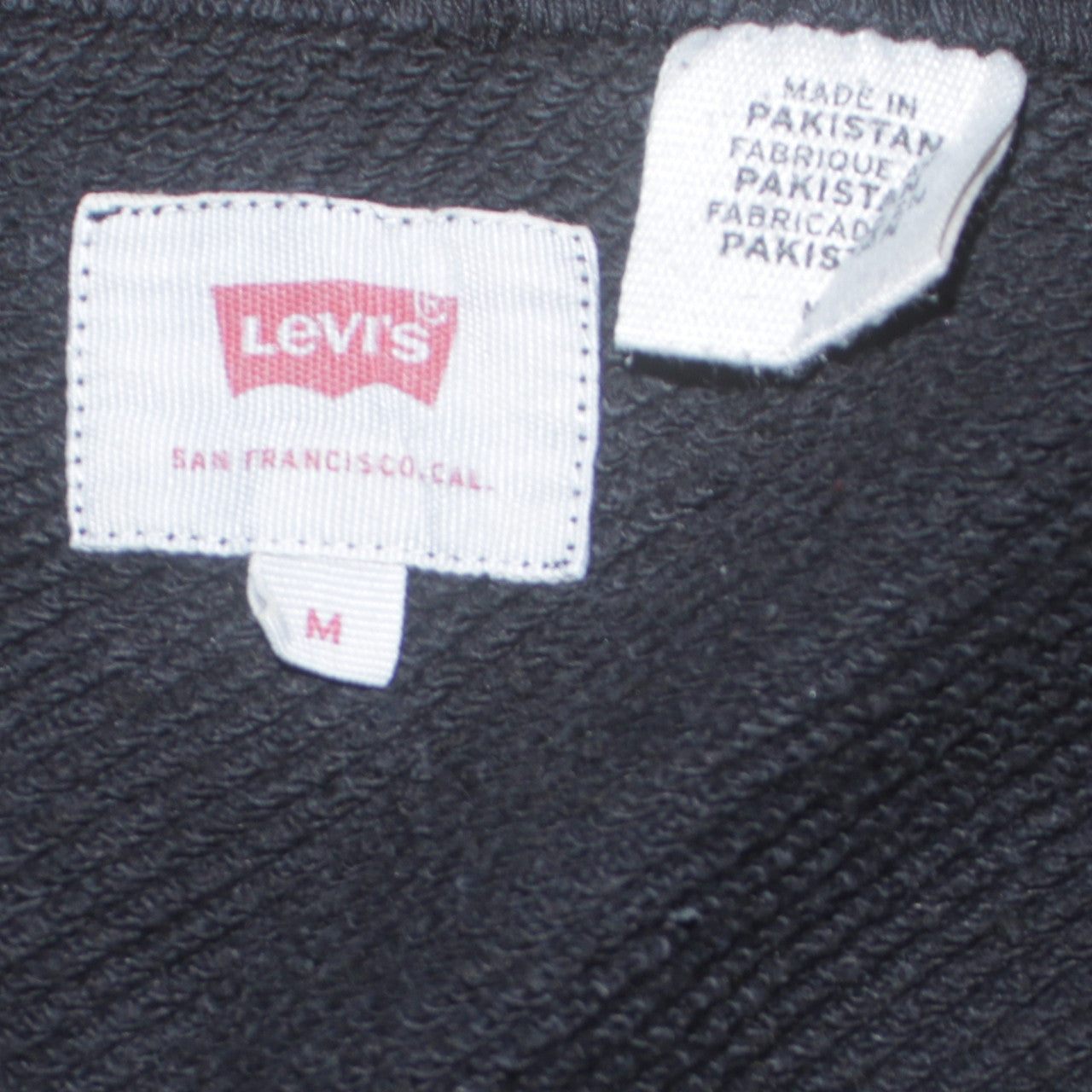 Levi's Men's Black Logo Crew Neck Pullover Sweatshirt Size M