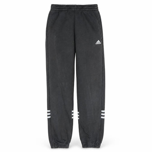 Adidas Boys Black Track Pants 11-12 Years Elastic Waist Fleece Joggers