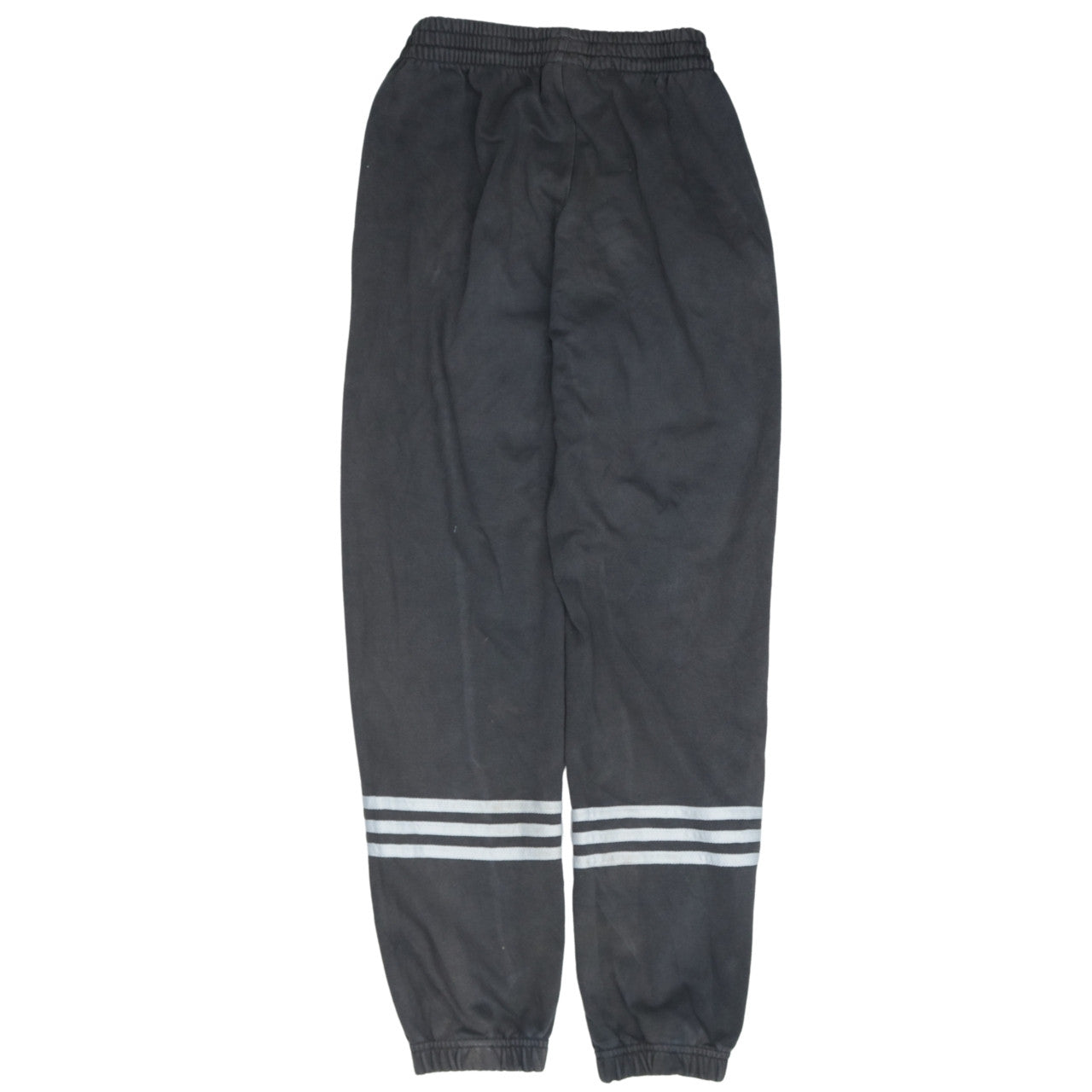 Adidas Boys Black Track Pants 11-12 Years Elastic Waist Fleece Joggers