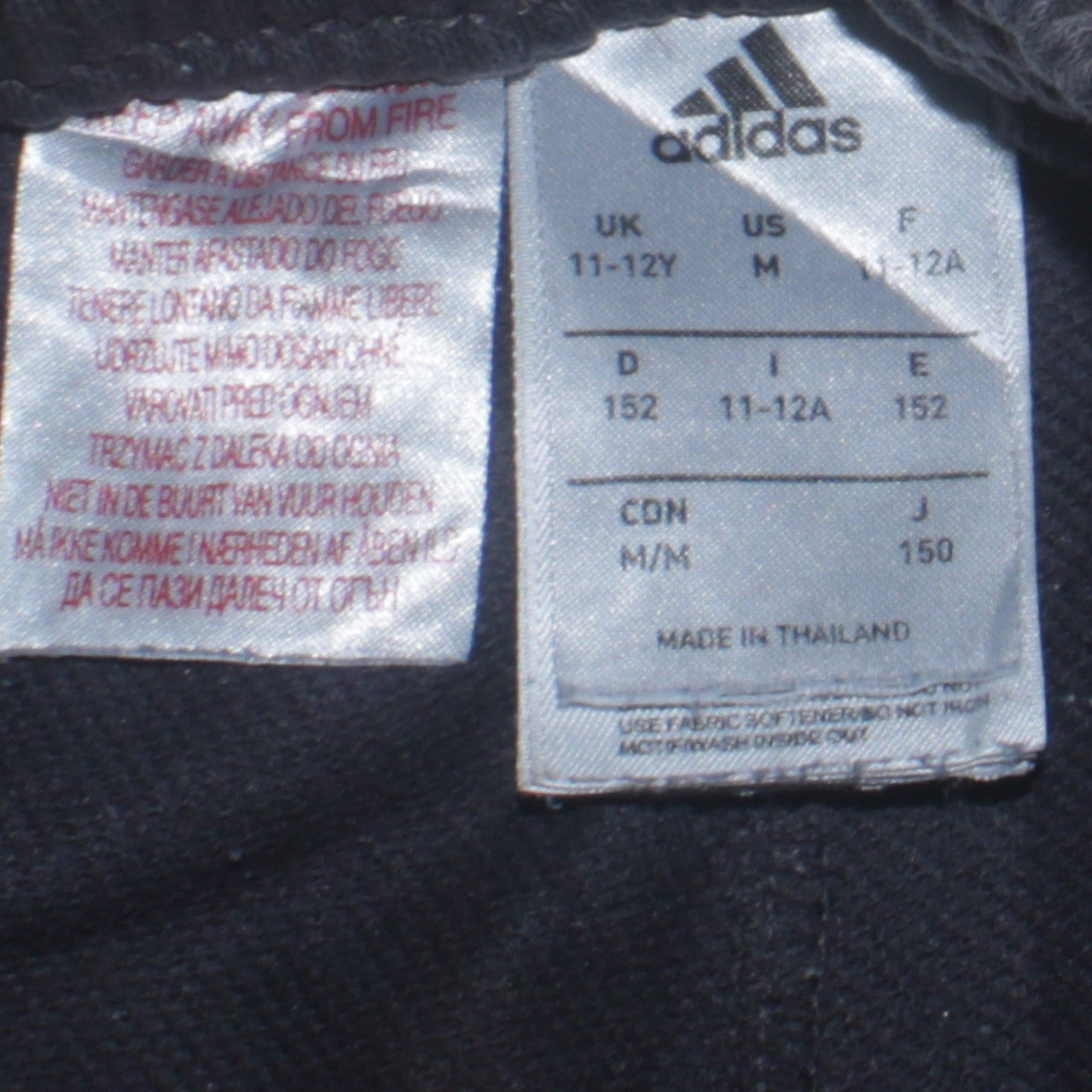 Adidas Boys Black Track Pants 11-12 Years Elastic Waist Fleece Joggers