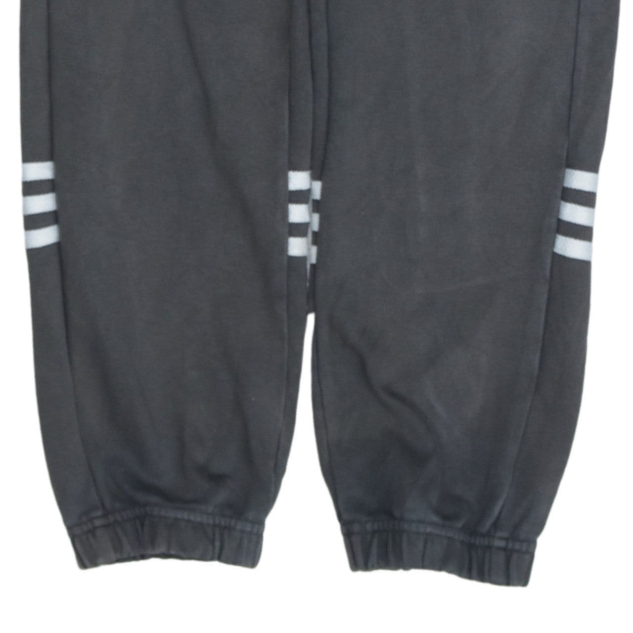 Adidas Boys Black Track Pants 11-12 Years Elastic Waist Fleece Joggers