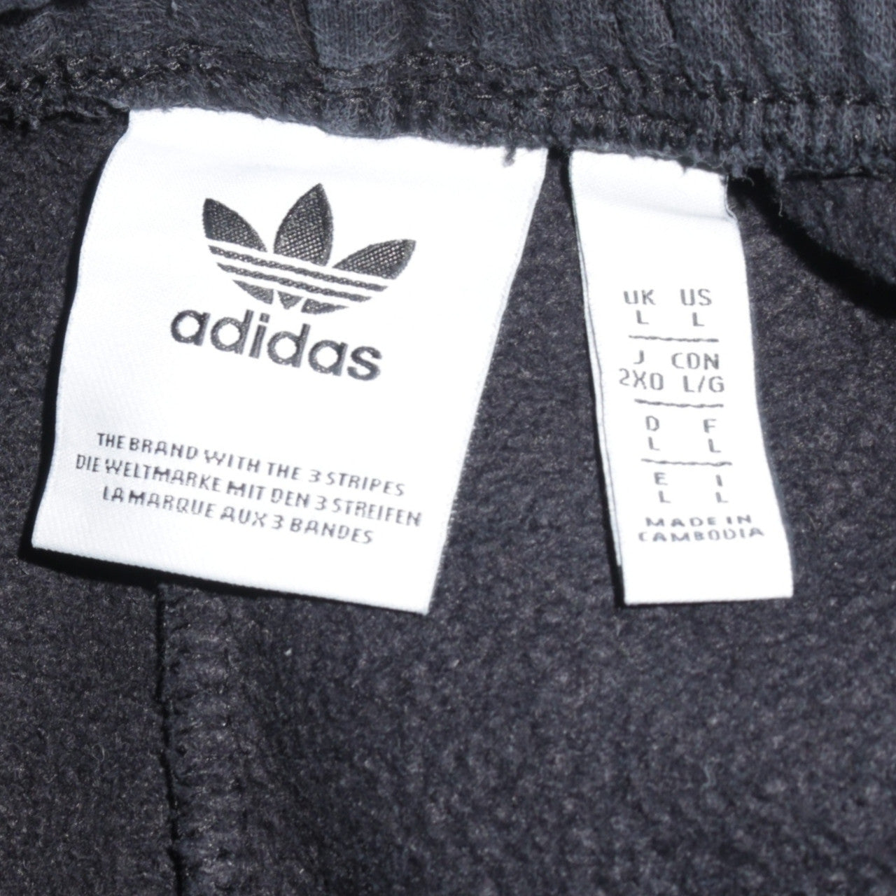 adidas Men's Black Jogger Trousers L Regular Fit Fleece Activewear