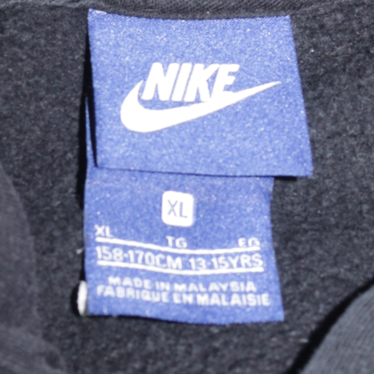 Nike Boys Black Pullover Fleece Hoodie XL 13-15 Years Hooded Sweatshirt