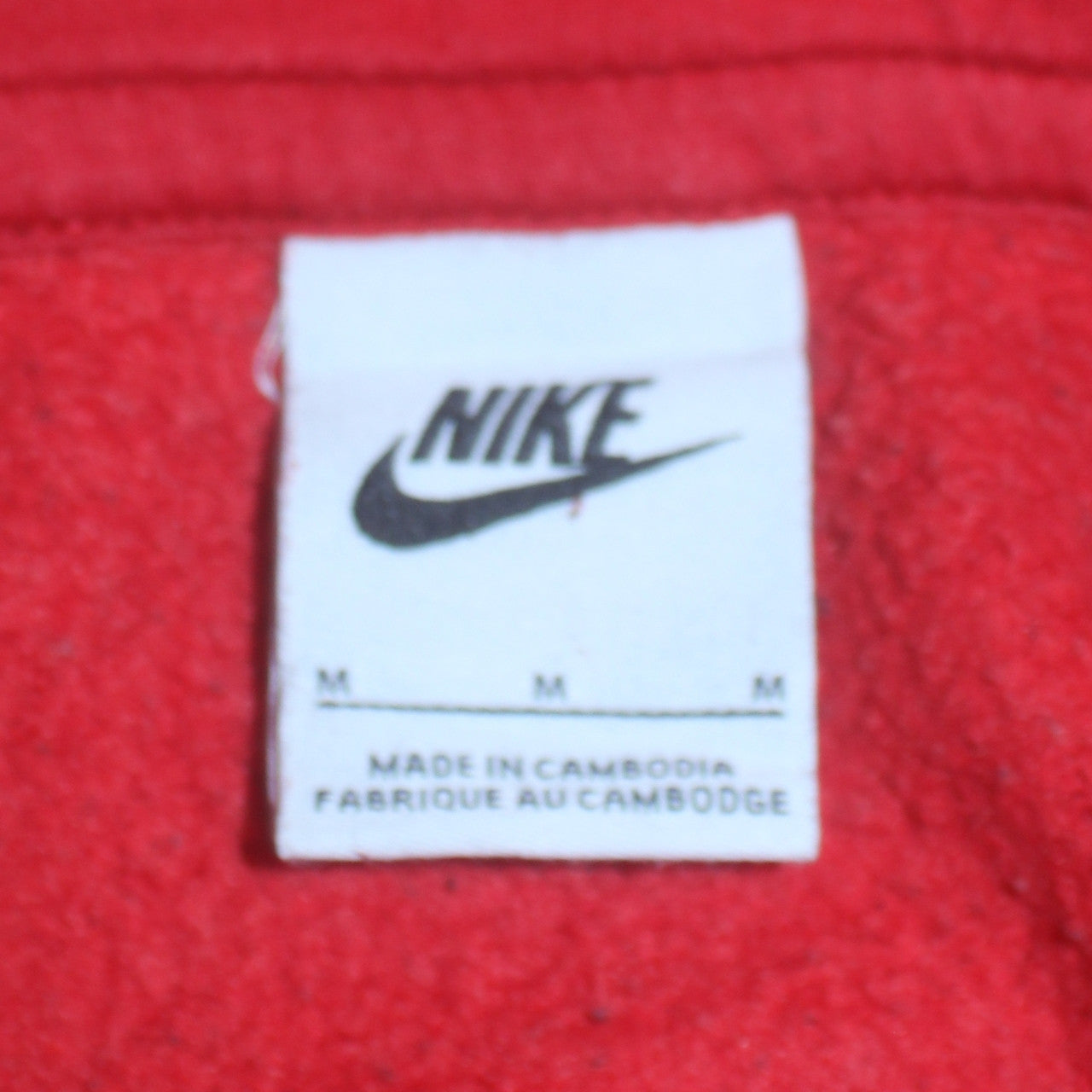 Nike Men’s Red Pullover Hoodie M Fleece Logo Sportswear
