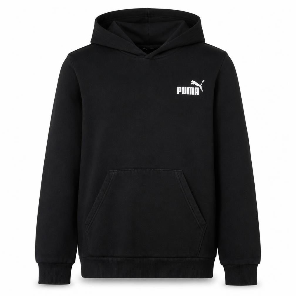 Puma Boys Black Pullover Hoodie 13-14 Years Classic Logo Fleece Sweatshirt