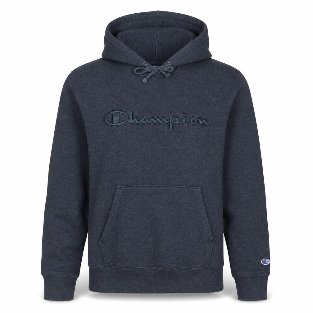 Champion Men's Blue Pullover Hoodie Size M Embroidered Logo