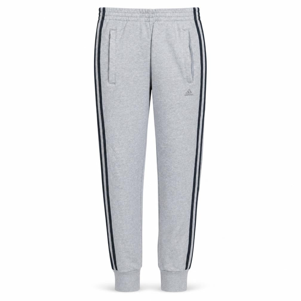 Adidas Men's Grey Jogger Sweatpants XS Tapered Fit Side Stripe