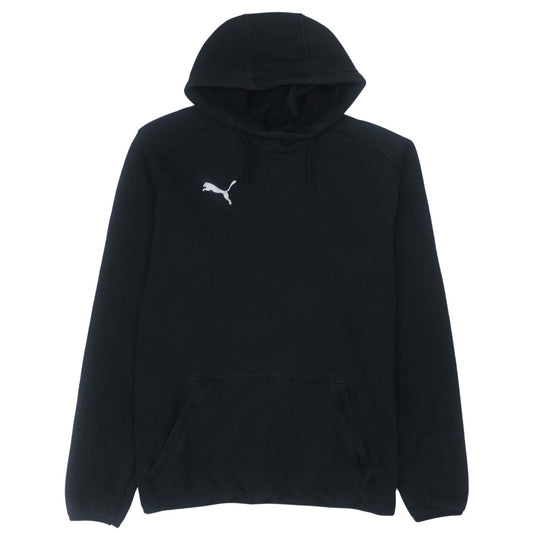 Puma Men's Black Small Pullover Hoodie with Logo and Pockets