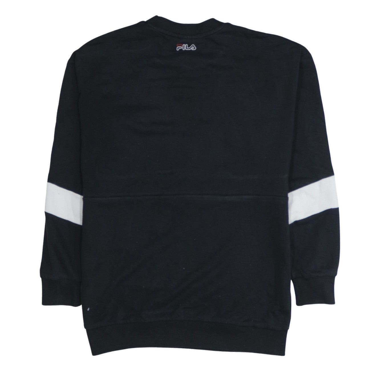 FILA Mens Black Small Crew Neck Logo Pullover Sweatshirt