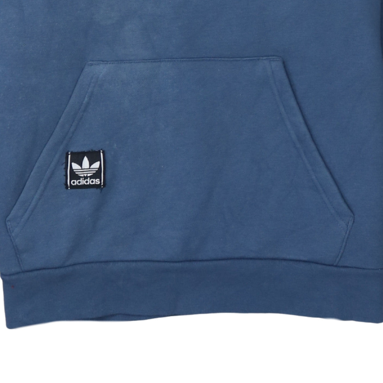 Adidas Mens Blue Pullover Hoodie Size M Logo Fleece Sweatshirt