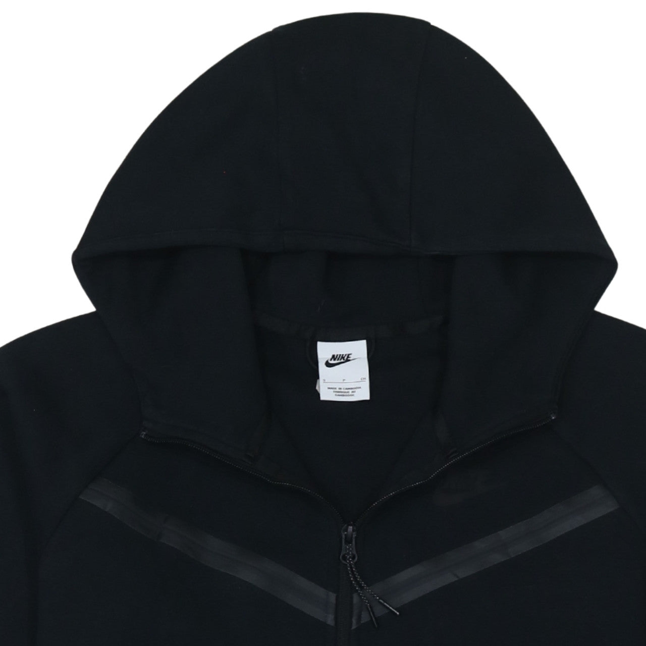 Nike Womens Black Full Zip Hoodie Small Cotton Blend Sportswear