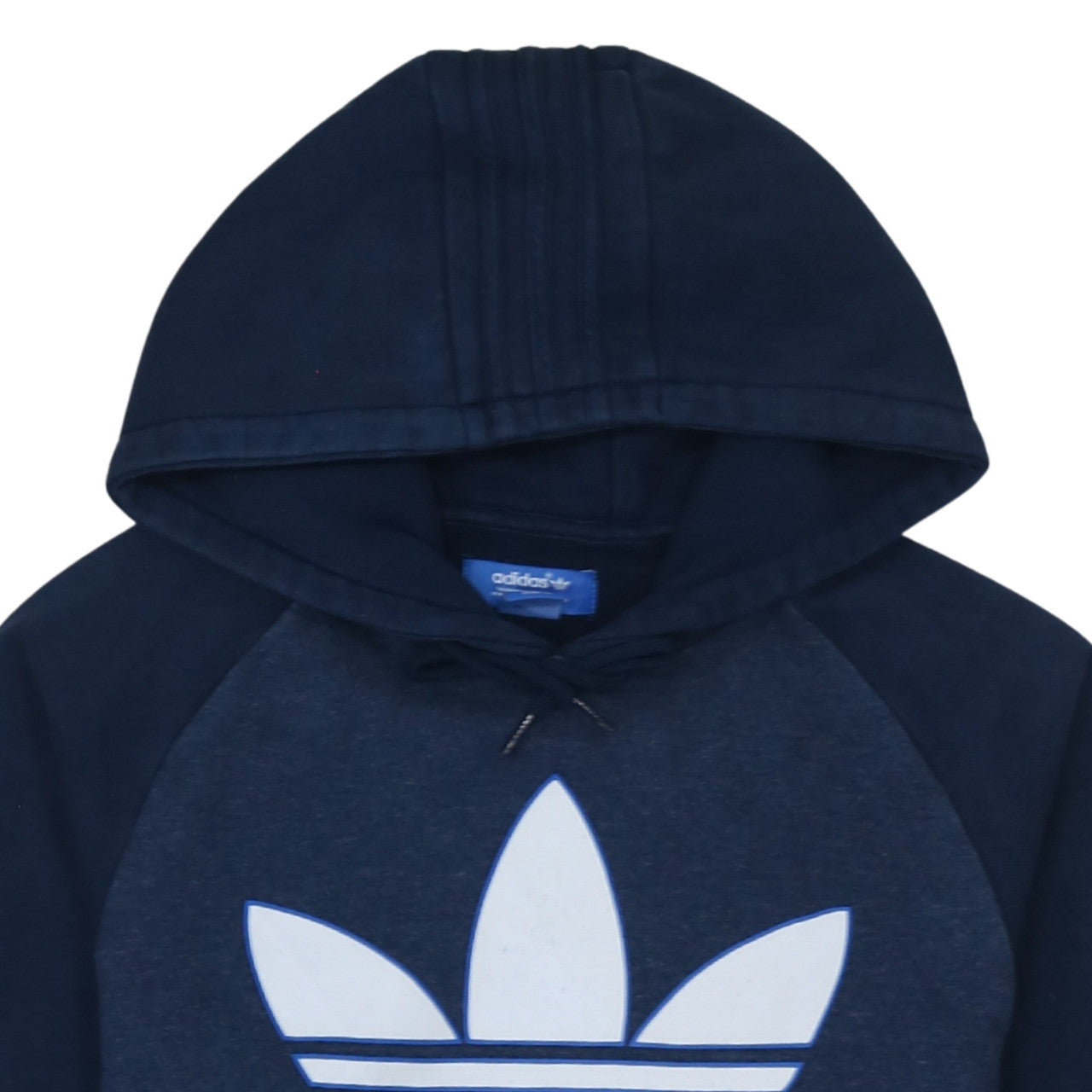 Adidas Men's Blue Pullover Hoodie Small Logo Fleece Sweatshirt
