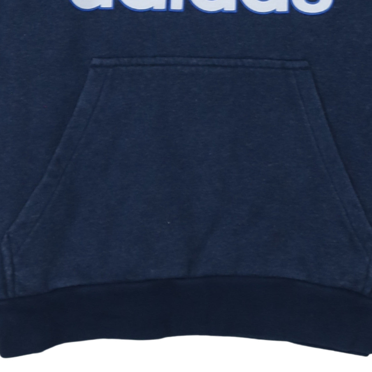 Adidas Men's Blue Pullover Hoodie Small Logo Fleece Sweatshirt