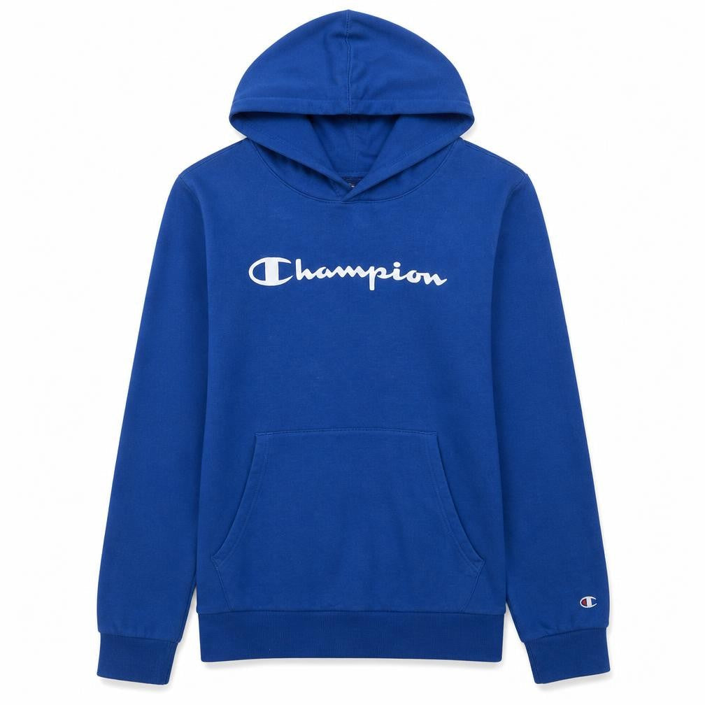 Champion Boys Blue Pullover Hoodie 15-16 Years Logo Graphic Fleece