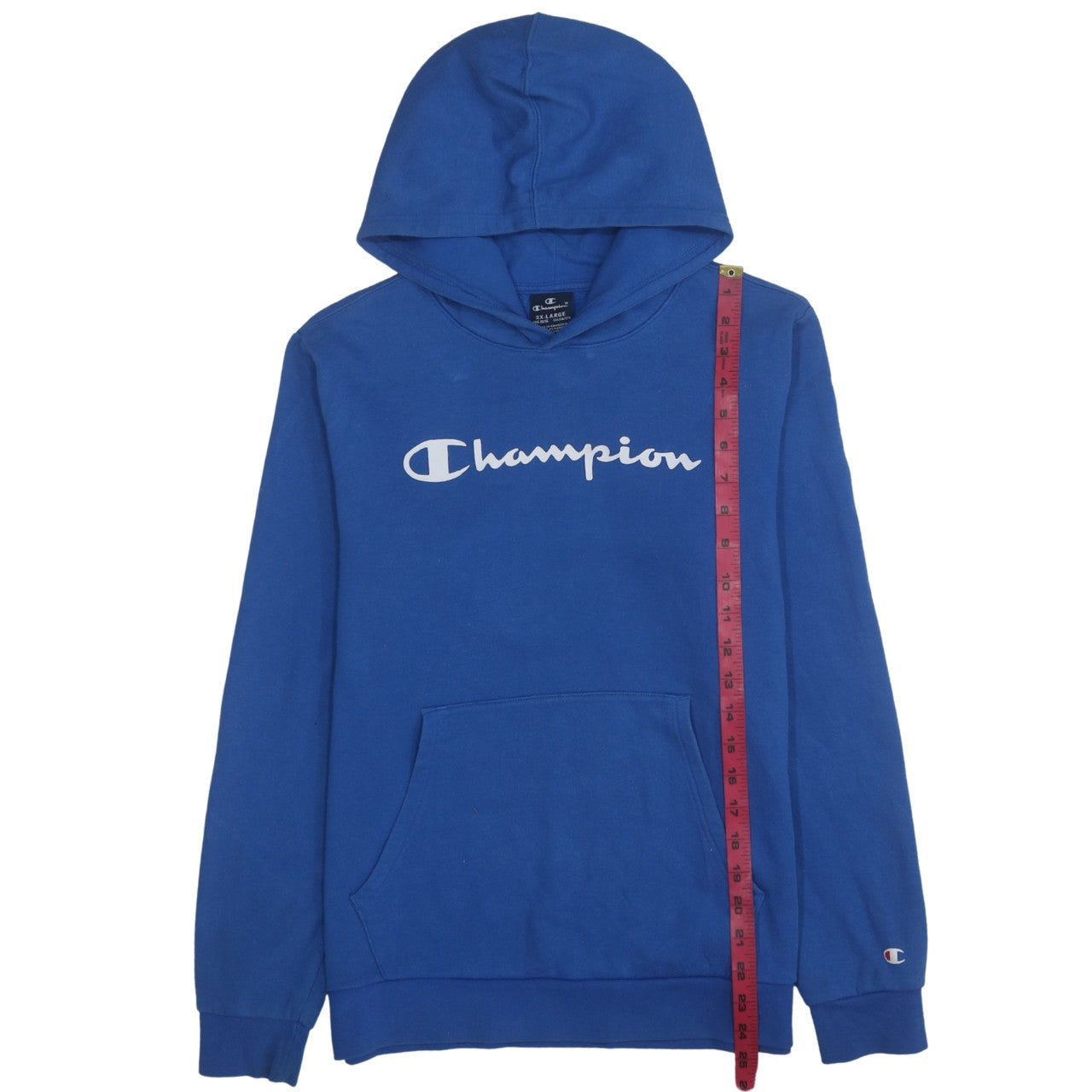 Champion Boys Blue Pullover Hoodie 15-16 Years Logo Graphic Fleece