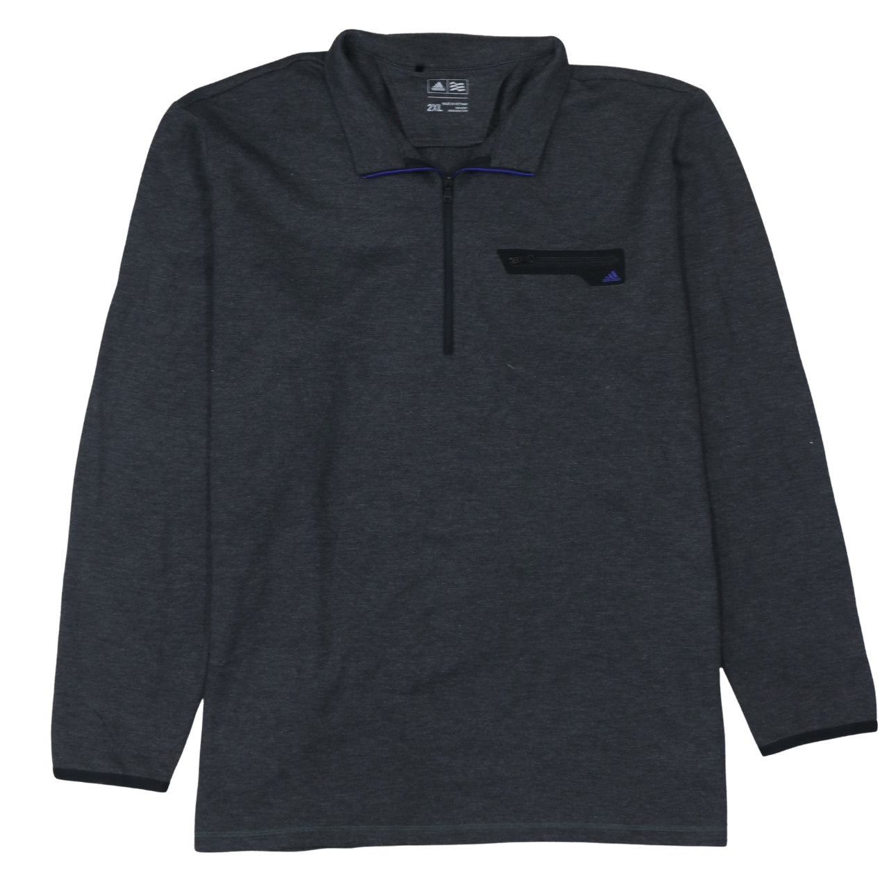 Adidas Men’s Grey 2XL 1/2 Zip Golf Sweatshirt Pullover