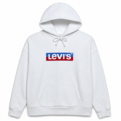 Levi's Men's White Pullover Logo Hoodie Size S Regular Fit