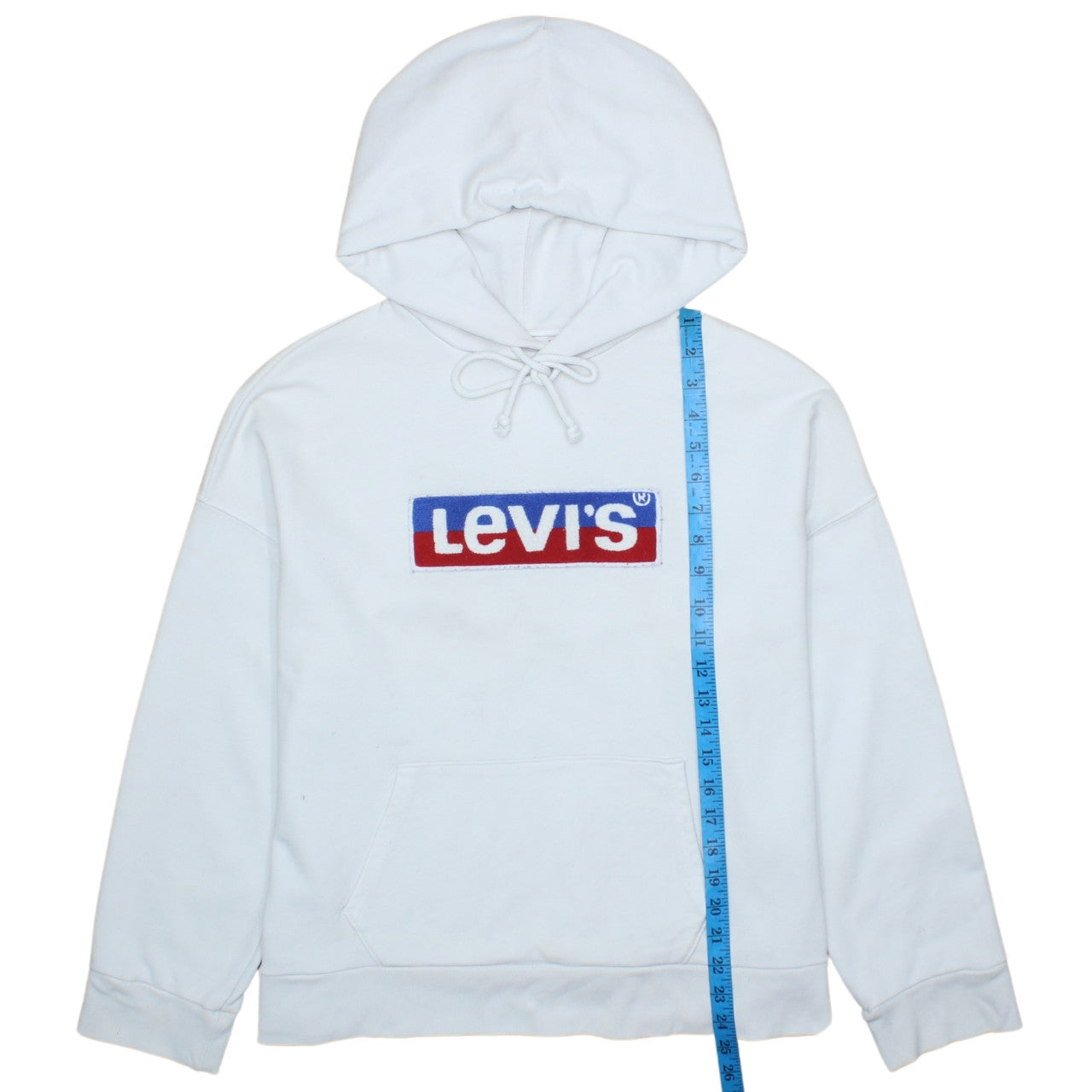 Levi's Men's White Pullover Logo Hoodie Size S Regular Fit