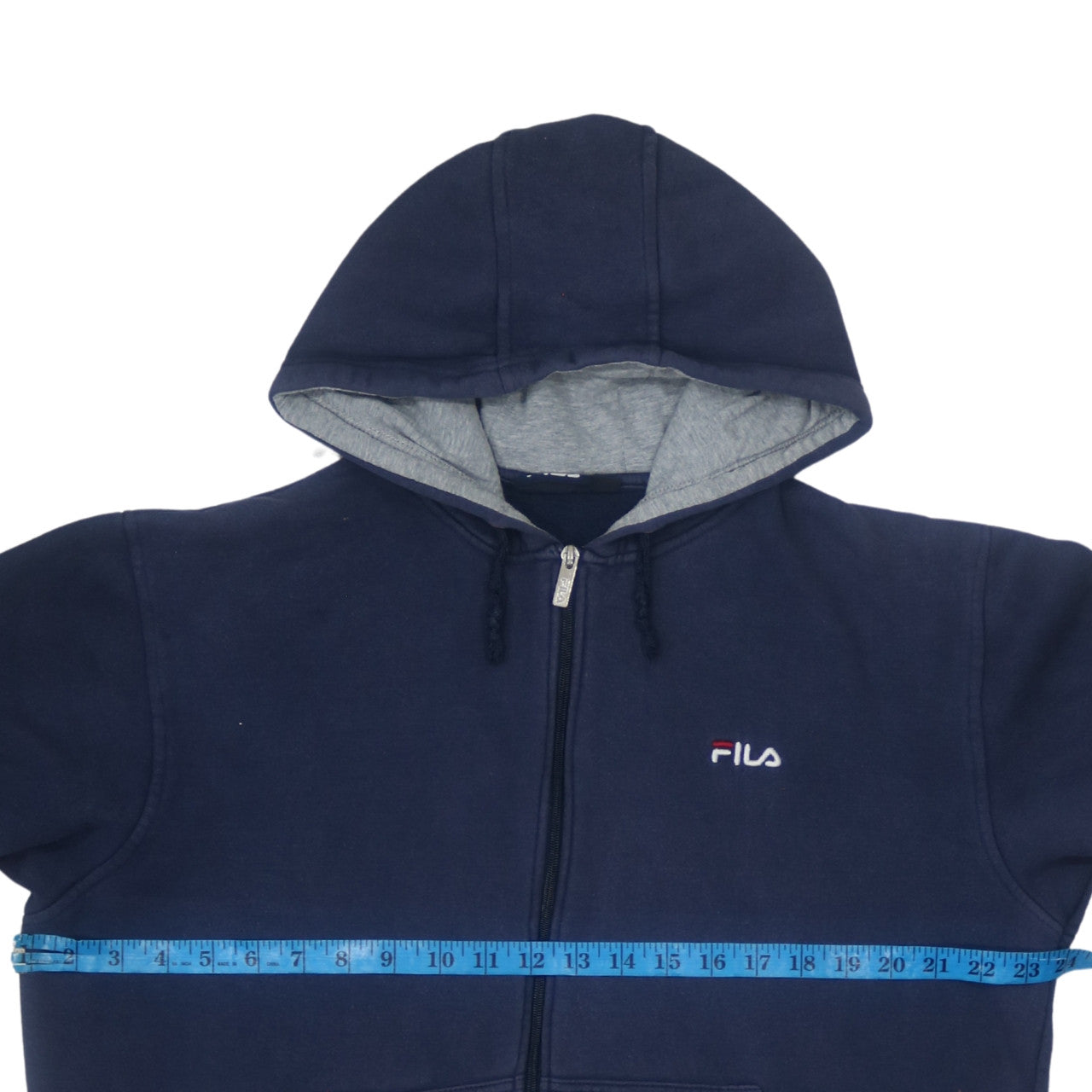 Fila Boys Blue XL Full Zip Hoodie Sweatshirt Cotton Blend Logo