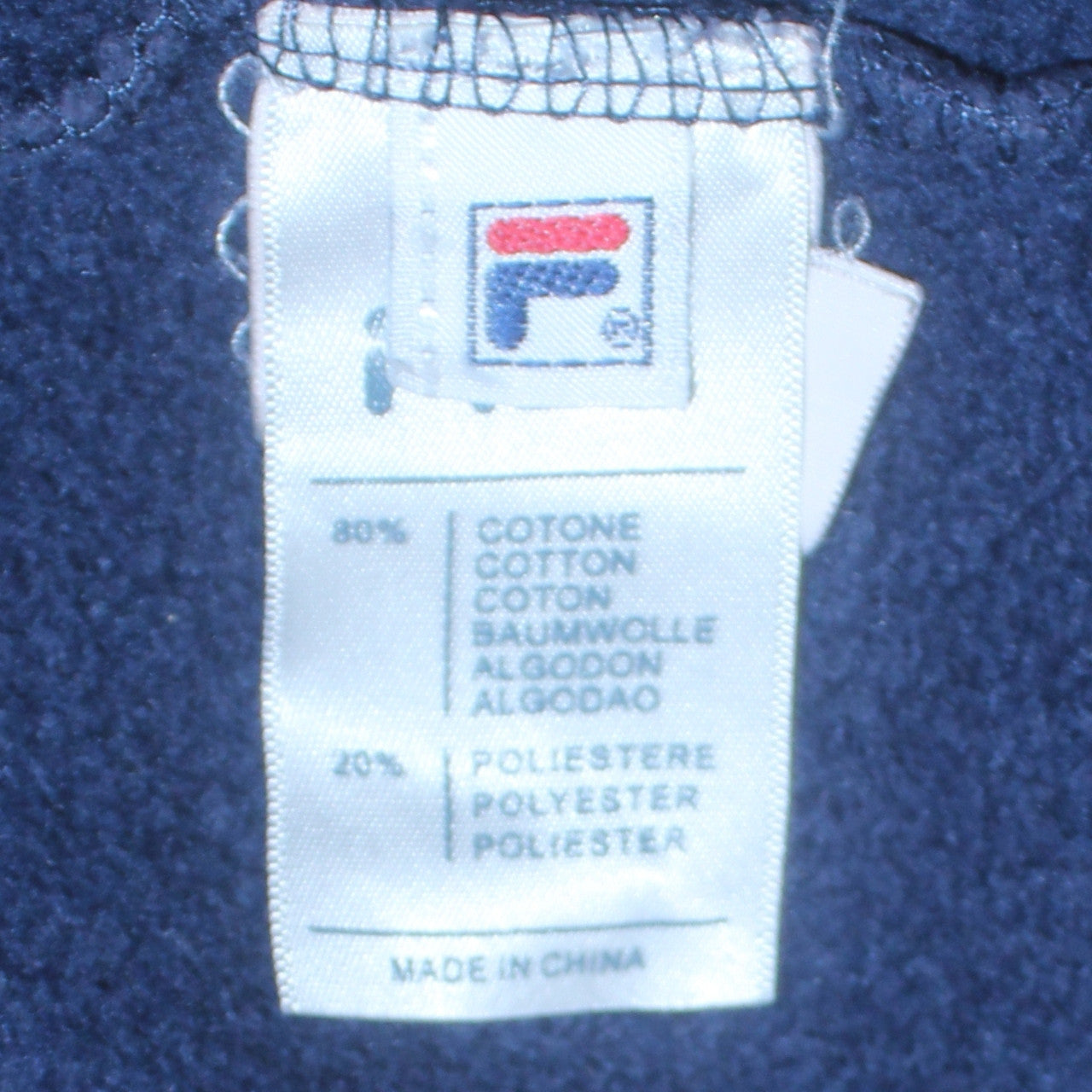 Fila Boys Blue XL Full Zip Hoodie Sweatshirt Cotton Blend Logo