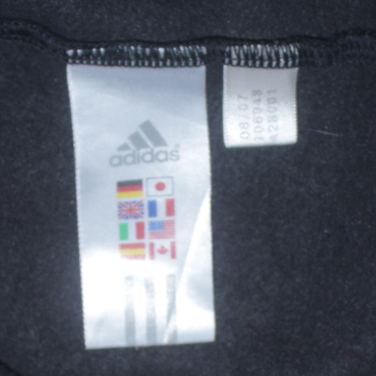 Adidas Women Black Full Zip Hoodie Cotton Blend Size M