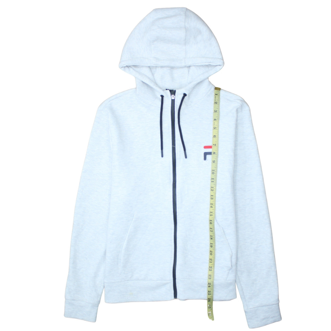 Fila Men's Grey Full Zip Hooded Sweatshirt XL Sports Style