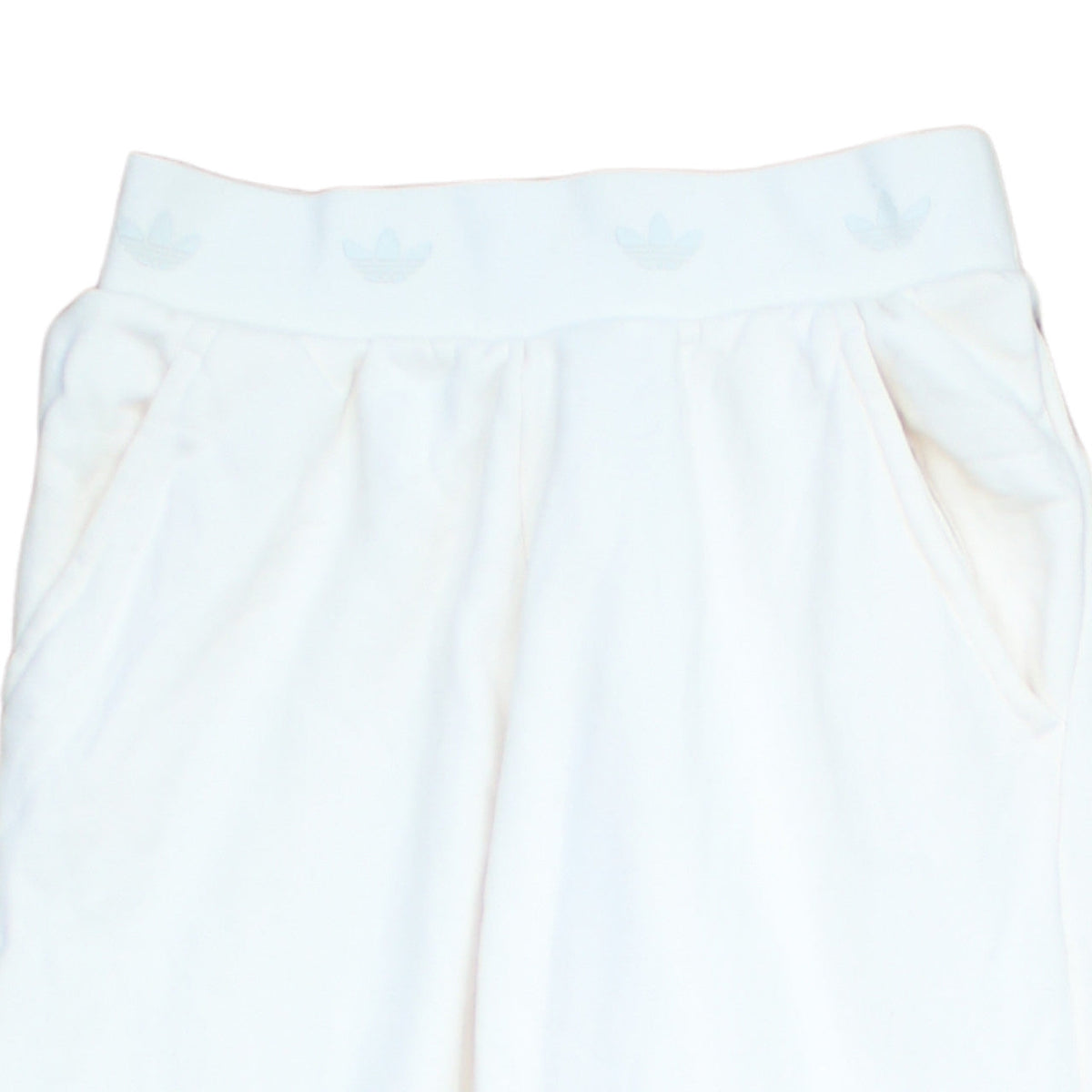 adidas Womens White Jogger Trousers Size 12 Fleece Cotton Blend
