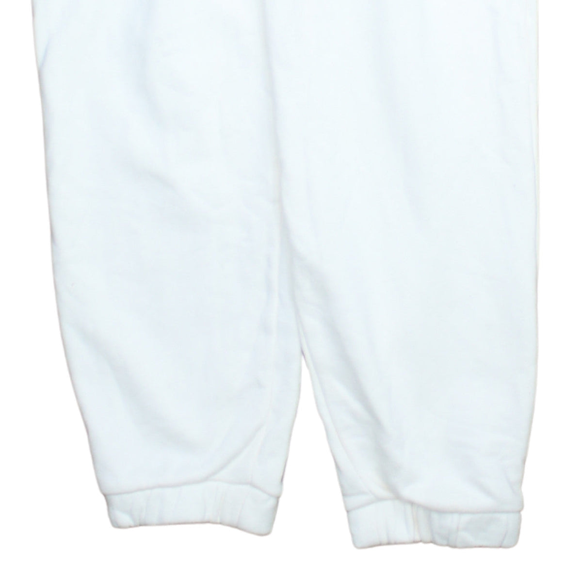 adidas Womens White Jogger Trousers Size 12 Fleece Cotton Blend