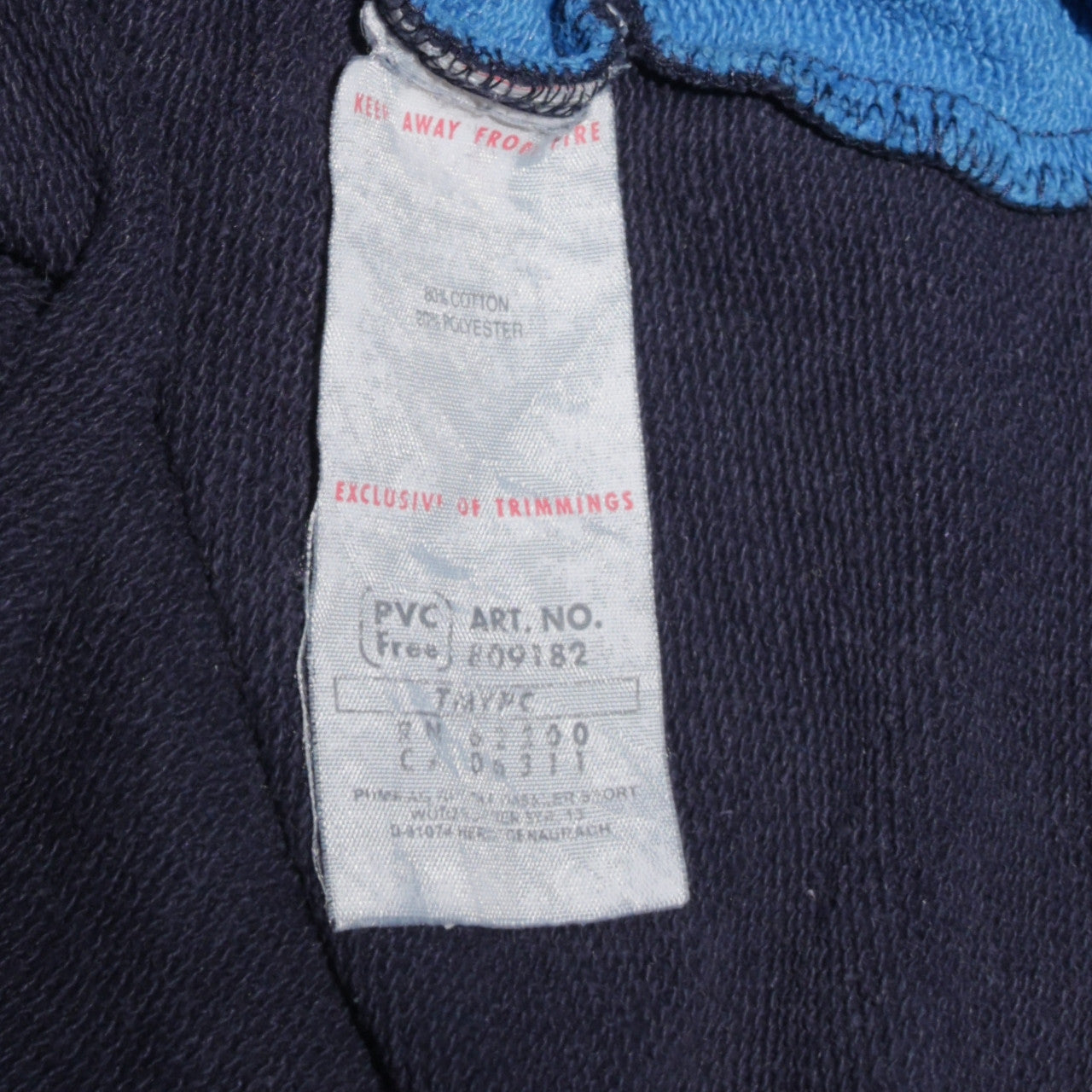 Puma Men Blue Pullover Hoodie Medium Logo Fleece Sweatshirt