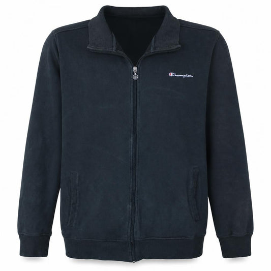 Champion Men's Black XL Track Jacket Full Zip Cotton Blend