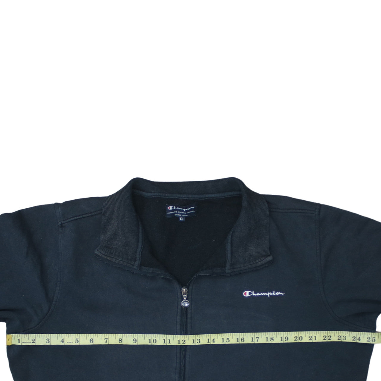 Champion Men's Black XL Track Jacket Full Zip Cotton Blend