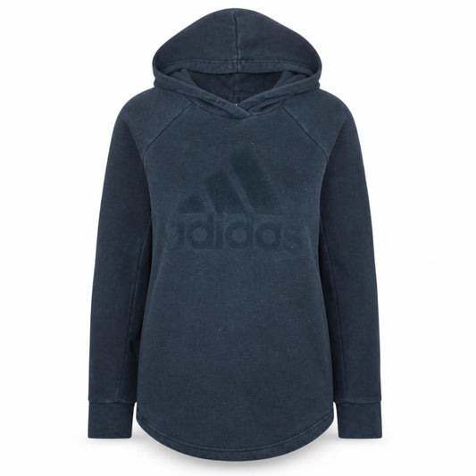 Adidas Womens Black Small Pullover Hoodie Long Sleeve Logo Sportswear
