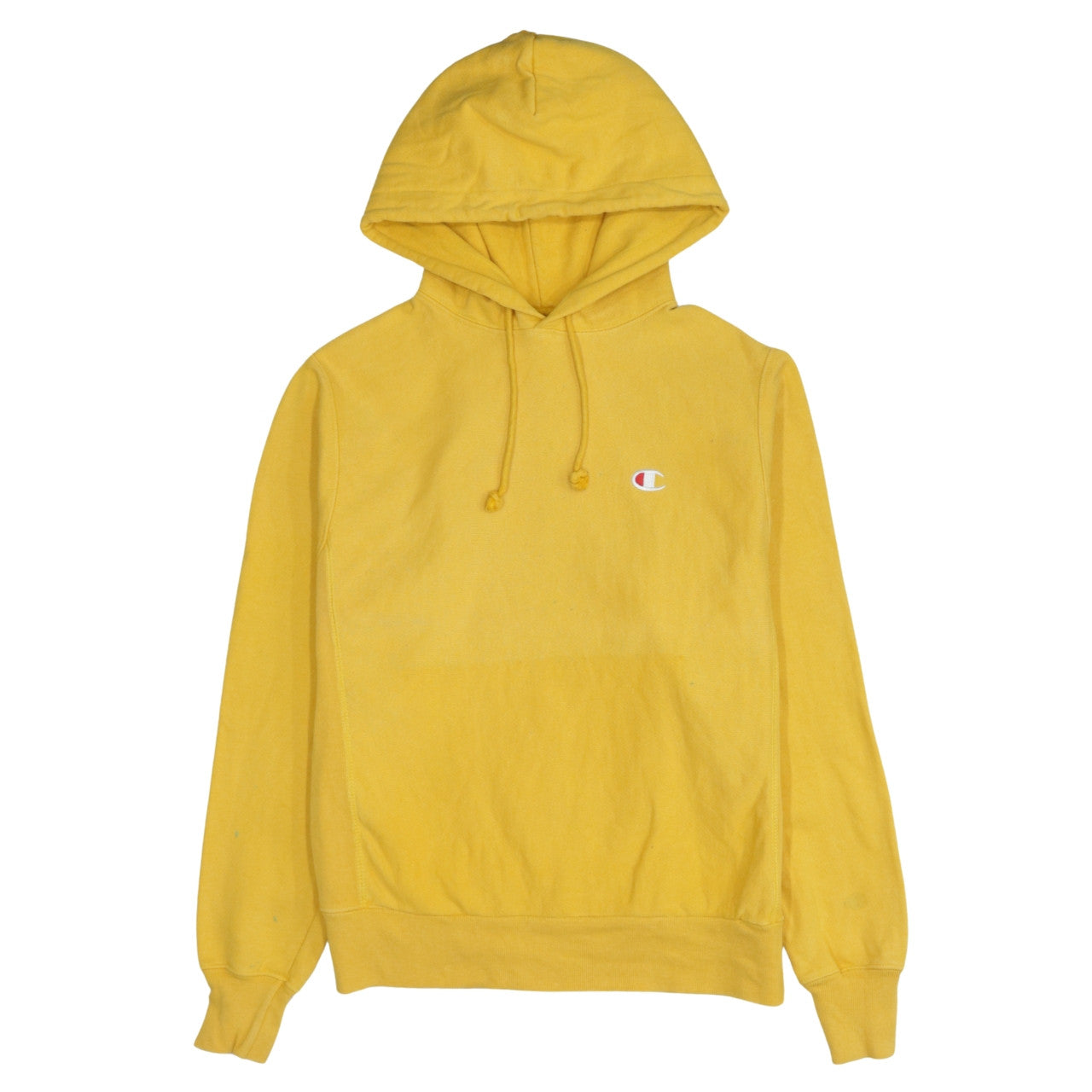 Champion Men’s Yellow Reverse Weave Pullover Hoodie Small