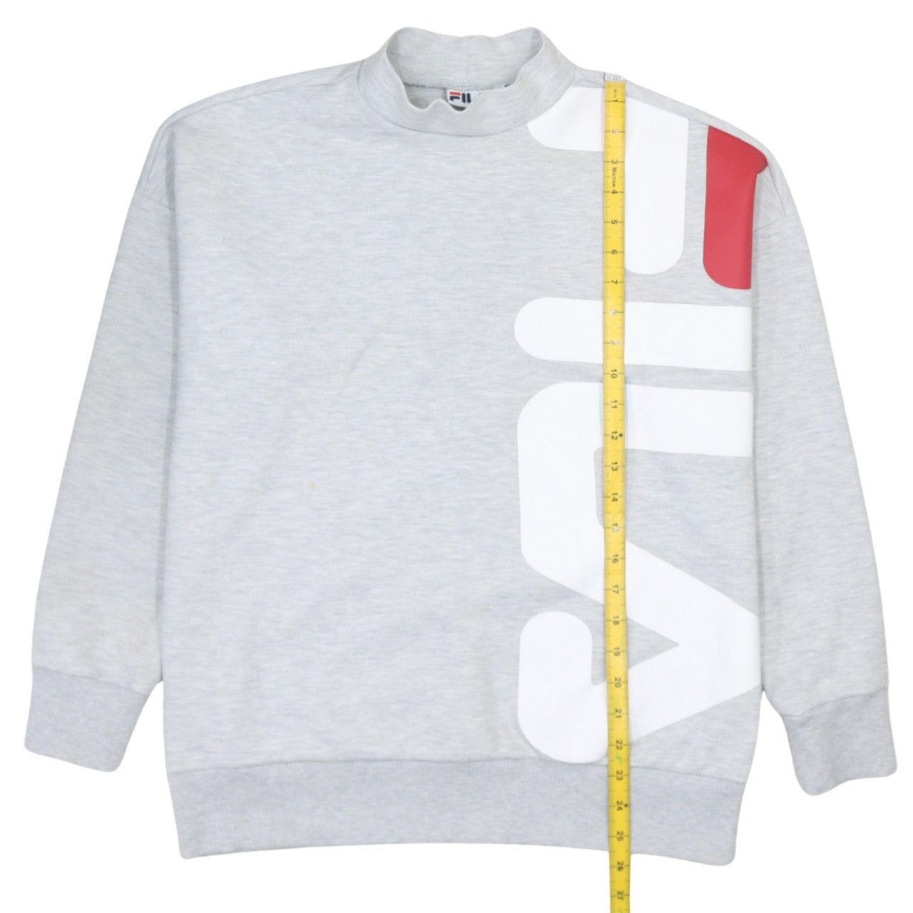FILA Mens Grey Small Logo Pullover Sweatshirt
