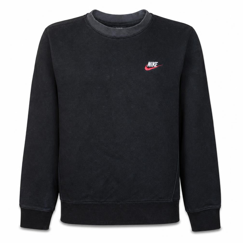 Nike Men's Black Small Crew Neck Fleece Pullover Sweatshirt