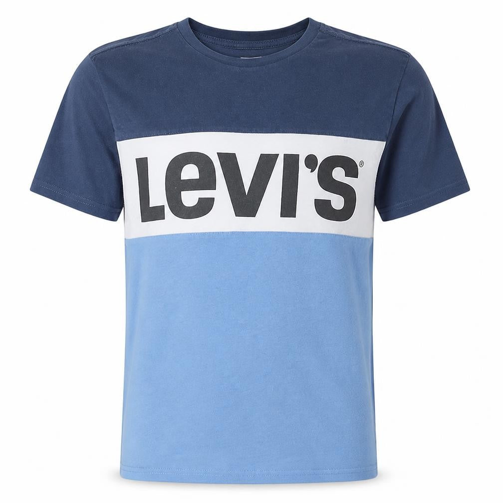 Levi's Men's Blue Colourblock Logo Cotton T-Shirt Size M